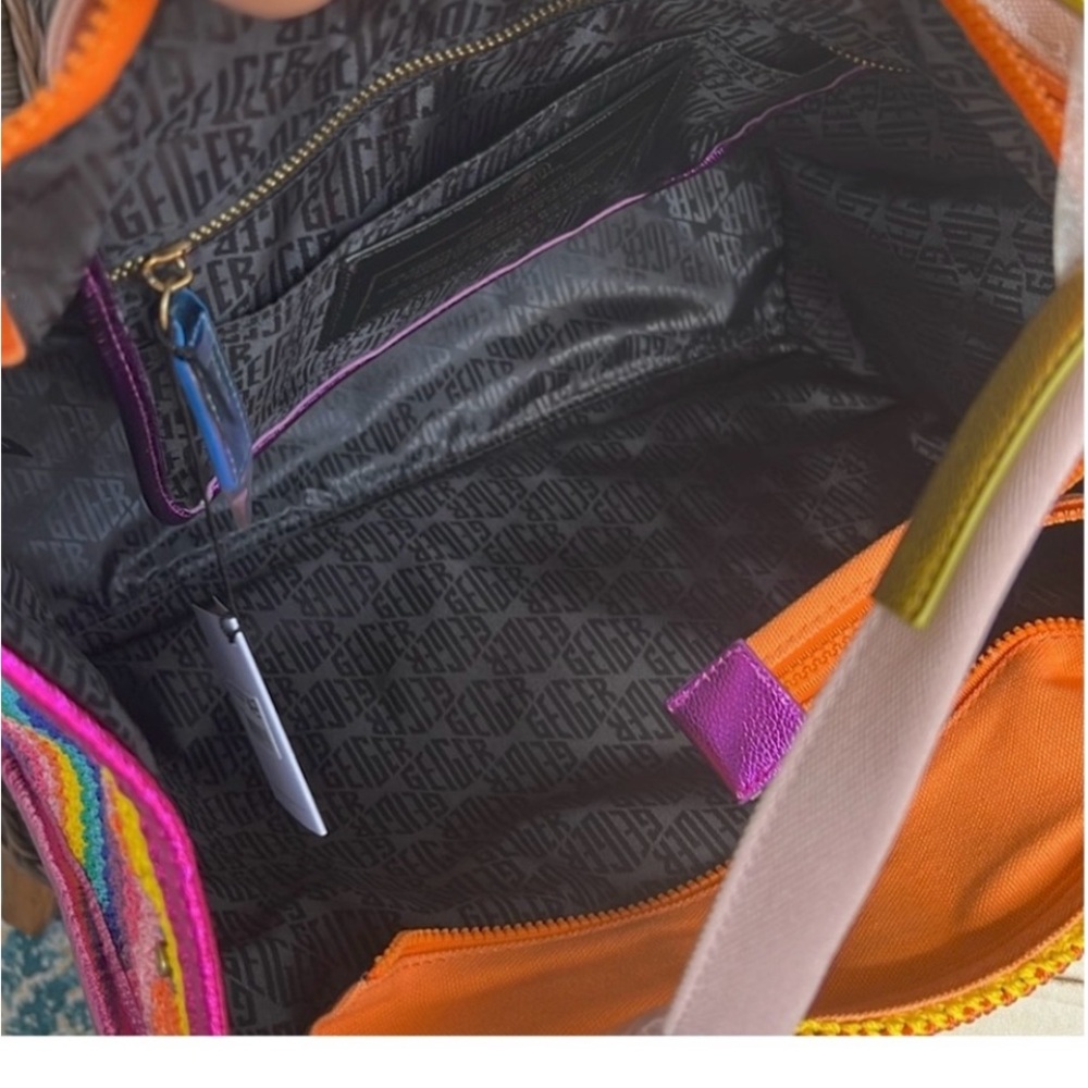 KURT GEIGER Southbank crochet rainbow large tote - Picture 13 of 16